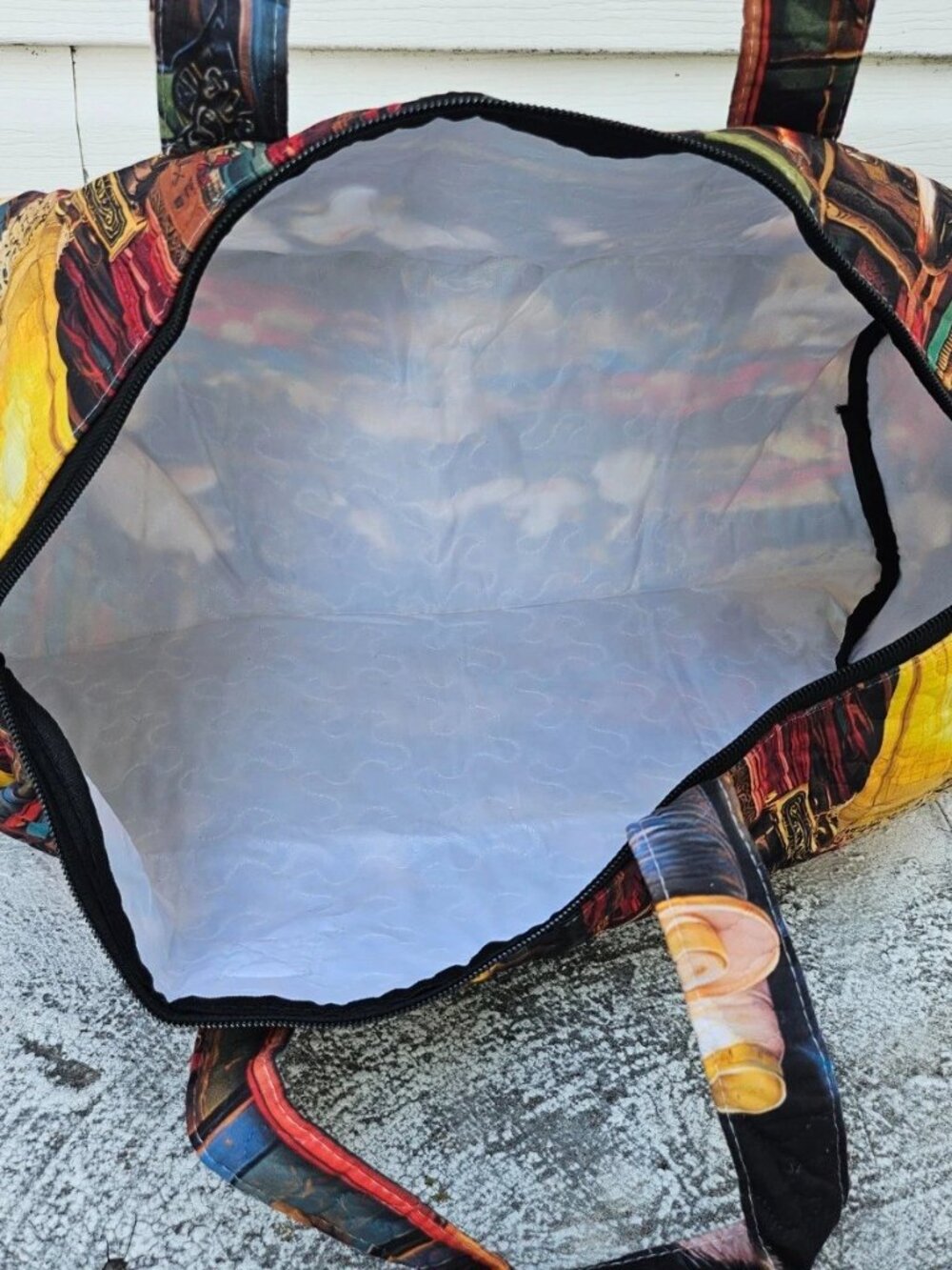 Duffle Bag Cat Print Mutti Color Light Weight Travel Bag Gym Bag - Picture 8 of 10